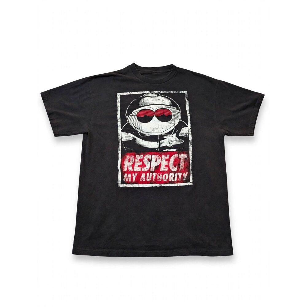 2011 South Park Eric Cartman Respect My Authority Graphic Tee XL Cartoon Retro